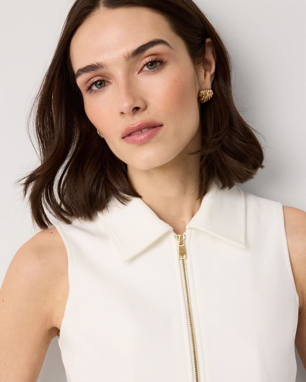 Zip-Up Collared Top | White House Black Market